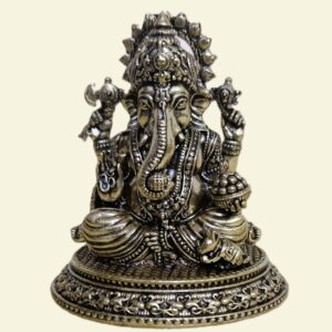 Antique Finished Brass Lord Ganesha Idol – 2.5 Inch