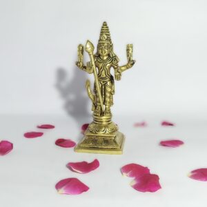 Classic Brass Lord Murugan Idol – 6.2 Inch